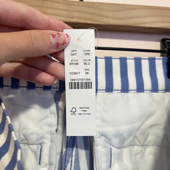 NWT J.Crew Slim Demi-Boot Chino Pant in Stripe Style# BR186 Women's Size 26 - Picture 9 of 14